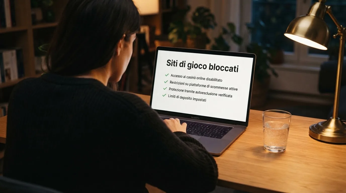 Persona davanti a un portatile che legge una pagina informativa sul gioco online in Italia — casino non aams affidabili